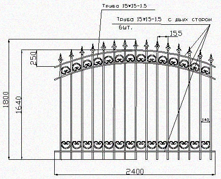 Секция забора 1 Секция забора 1